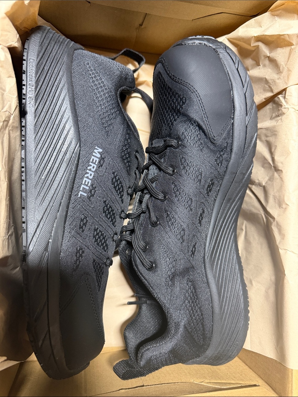 Merrell women’s  Black Moab flight cf safety shoes carbon toe slip resistant